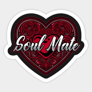 Soul Mate Red Heart Valentine Sticker